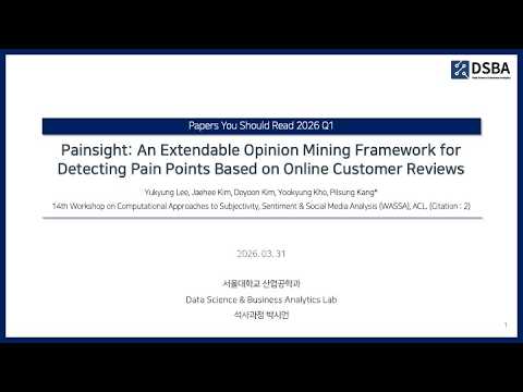 [Paper Review] Painsight: An Extendable Opinion Mining Framework for Detecting Pain Points 영상 썸네일