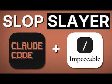 Claude Code + Impeccable = Design CHEAT CODE 영상 썸네일
