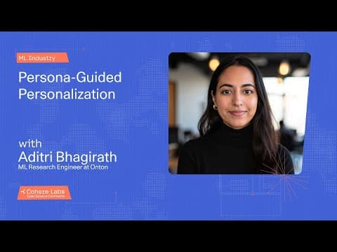 Aditri Bhagirath - Persona Guided Personalization 영상 썸네일