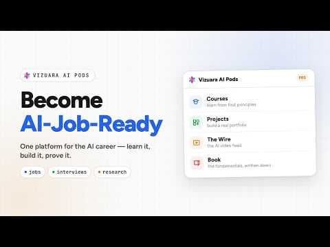One platform to help you become job-ready | Founder Walkthrough | Vizuara AI Pods 영상 썸네일