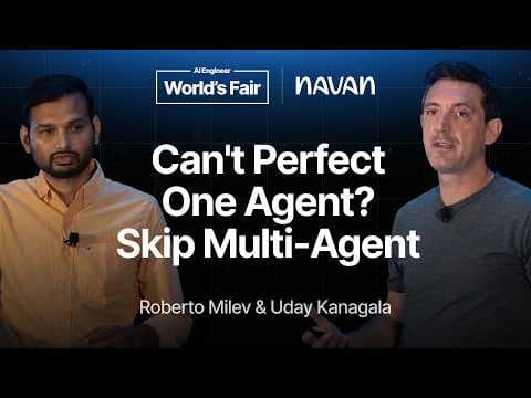 Agents Are Where Microservices Were in 2015 — Roberto Milev & Uday Kanagala, Navan 영상 썸네일
