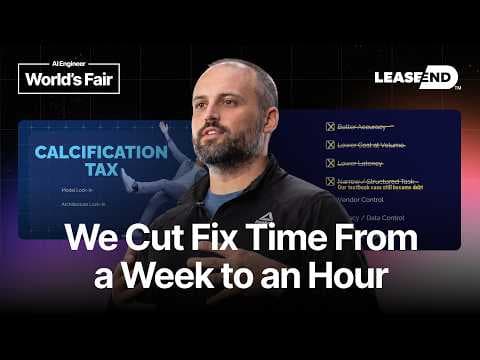 Your Fine-Tuned Model Is Tech Debt: A 50x ROI House of Cards — Dan Bjornn, Lease End 영상 썸네일
