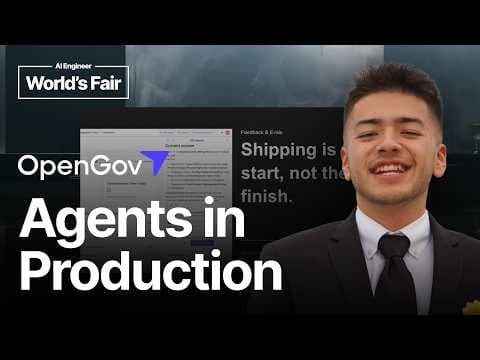 Agents in Production: How OpenGov Built and Scaled OG Assist - Gabe De Mesa, OpenGov 영상 썸네일