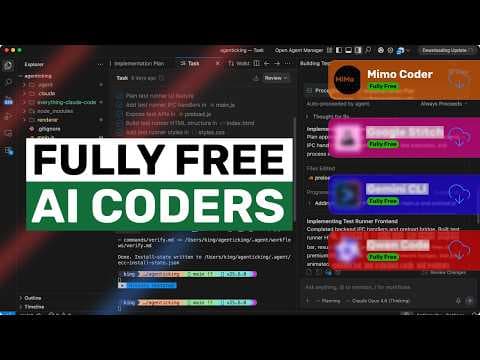 8 SECRET FULLY FREE AI Coders/APIs: $0 AI Coding Workflow is here! STOP PAYING $200 NOW! 영상 썸네일