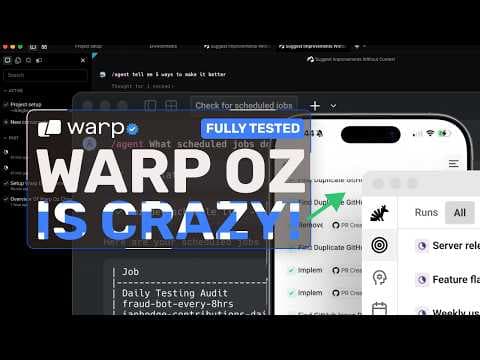 Warp OZ: OpenClaw for ACTUAL WORK! The BEST Cloud Agents YET? 영상 썸네일