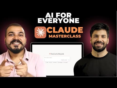 Learn Claude before it replace you | Master Claude From Scratch | AI for Everyone: Session 1 영상 썸네일