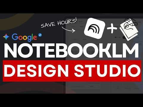 NotebookLM DESIGN STUDIO: EDITABLE PowerPoints, Prototypes, Websites & MORE! 영상 썸네일