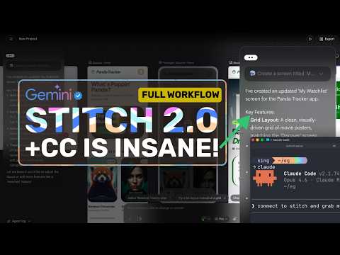 Stitch 2.0 + Claude Code: This is FREAKING INSANE AI Coding WORKFLOW! 영상 썸네일