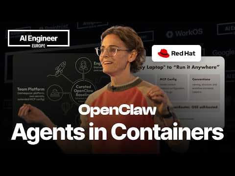 Lobster Trap: OpenClaw in Containers from Local to K8s and Back — Sally Ann O'Malley, Red Hat 영상 썸네일