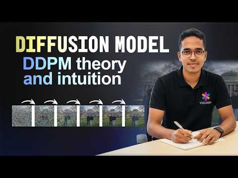 Diffusion model (DDPM) PART 1 - theory and intuition 영상 썸네일