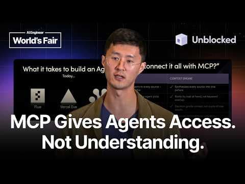 Building Agents Is Trivial Now, Context Is the Next Frontier — Jeff Ng, Unblocked 영상 썸네일