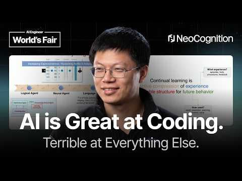 Intelligence + Continual Learning = Expertise — Yu Su, NeoCognition 영상 썸네일