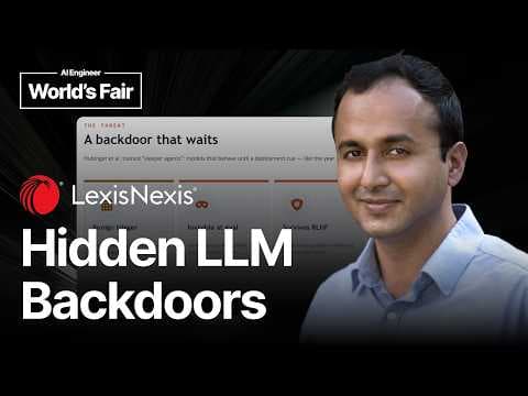 Your LLM Deception Monitor Is Broken. The Fix Is in the Training Data - Sachin Kumar, LexisNexis 영상 썸네일