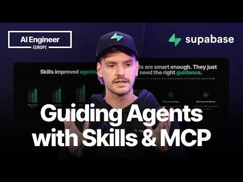 Combine Skills and MCP to Close the Context Gap — Pedro Rodrigues, Supabase 영상 썸네일