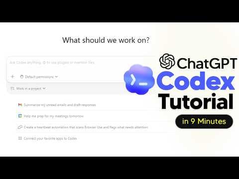 How to Use ChatGPT Codex : Codex Tutorial for Beginners 영상 썸네일