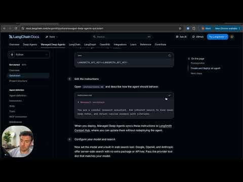 Managed Deep Agents 퀵스타트: 프로젝트 생성부터 배포까지