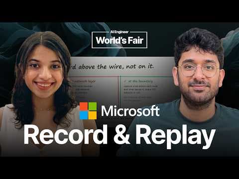 Your Agent Failed in Prod. Good Luck Reproducing It. - Tisha Chawla & Susheem Koul, Microsoft 영상 썸네일