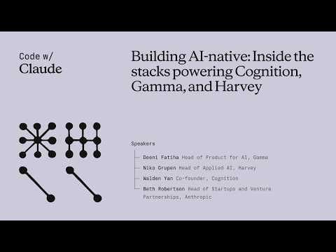 Building AI-native: Inside the stacks powering Cognition, Gamma, and Harvey 영상 썸네일