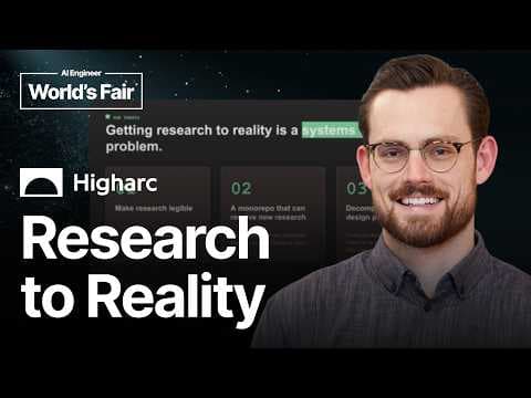 Research to Reality: Bringing Frontier ML Research to Production - Vaidas Razgaitis, Higharc 영상 썸네일