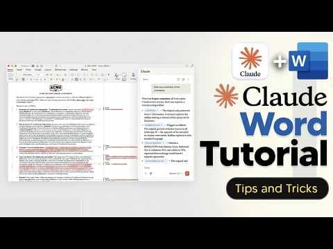 How To Use Claude For Microsoft Word (Microsoft Word Claude Tutorial) 영상 썸네일