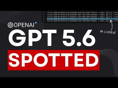 GPT 5.6 SPOTTED + CODEX Update INCOMING + DeepSeek & Kimi MERGER! 영상 썸네일