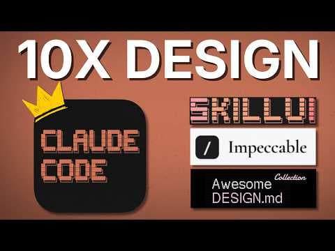 Top 10 Claude Code Skills, Plugins, & CLIs for DESIGN 영상 썸네일