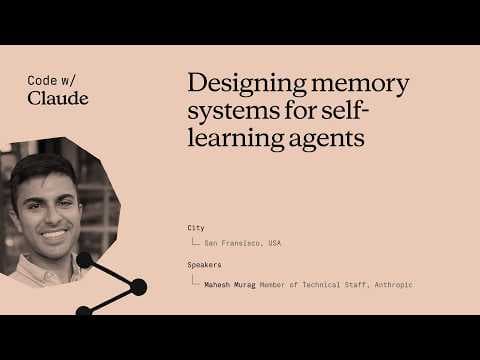 Memory and dreaming for self-learning agents 영상 썸네일