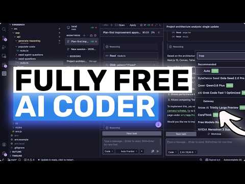 Fully Free AI Coder (Qwen,GLM,Seed 2.0,Step): This NEW & UPGRADED Free & Open AI Coder is INSANE! 영상 썸네일