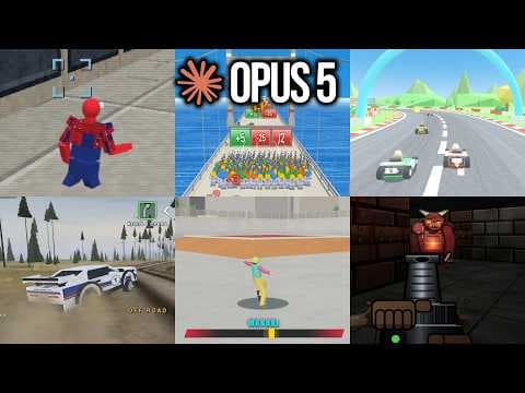 Opus 5를 활용해 6개의 실제 게임을 처음부터 끝까지 개발한 사례