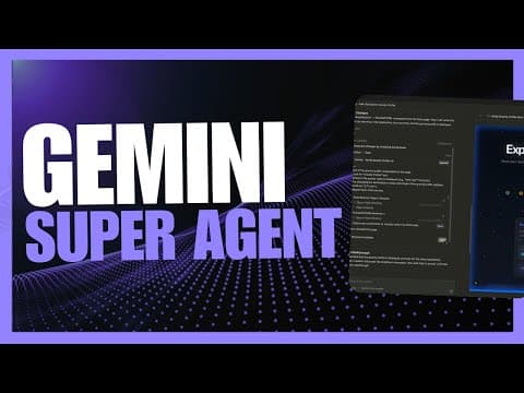 Gemini Super Agents: Supercharge AI Agents To Do Anything! (Opensource) 영상 썸네일