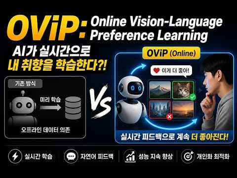AI 환각을 줄이는 새로운 방법, OViP : Online Vision Language Preference Learning 영상 썸네일