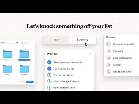 Introducing Cowork: Claude Code for the rest of your work 영상 썸네일