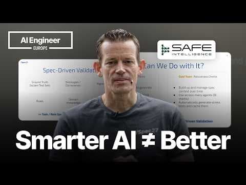 Spec-Driven Testing for Agents With A Brain the Size of A Planet — Steven Willmott, SafeIntelligence 영상 썸네일