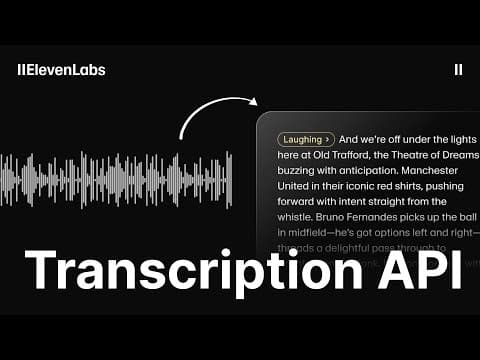 How to Transcribe Audio with Scribe v2 — Speech to Text API 영상 썸네일