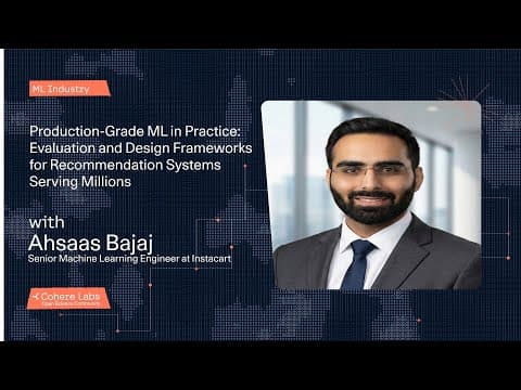Ahsaas Bajaj - Production Grade ML in Practice Evaluation and Design Frameworks for Recommendation 영상 썸네일