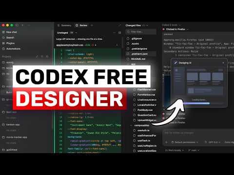 FULLY FREE OpenAI Codex Designer: RIP Claude Design! THIS IS ACTUALLY CRAZY! 영상 썸네일