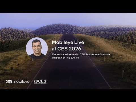 Mobileye Live Press Conference at CES 2026 영상 썸네일