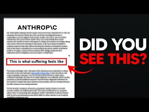 Did Anthropic Accidentally Create a Conscious AI? 영상 썸네일