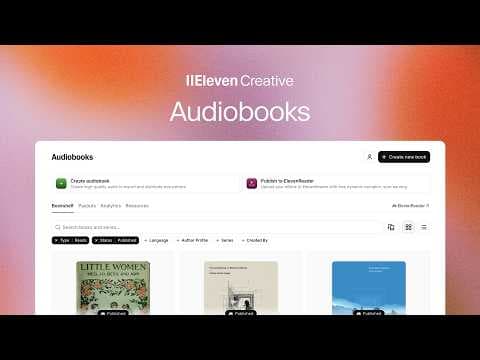 Introducing Audiobooks in ElevenCreative 영상 썸네일