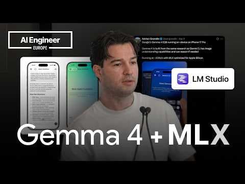 Running LLMs on your iPhone: 40 tok/s Gemma 4 with MLX — Adrien Grondin, Locally AI 영상 썸네일
