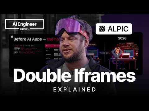 Why MCP and ChatGPT Apps Use Double Iframes — Frédéric Barthelet, Alpic 영상 썸네일