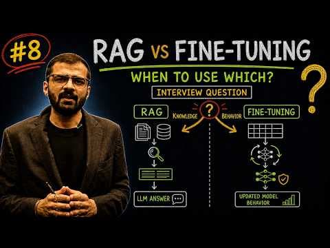 The LLM Interview Series #8: RAG vs Fine-Tuning 영상 썸네일