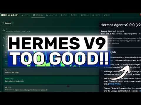 Hermes Agent V0.9.0 (New Upgrades) + Free APIs: BYE OPENCLAW! New Web UI,Fast Mode & MORE! 영상 썸네일