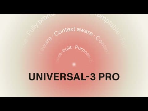 Introducing Universal-3 Pro 영상 썸네일