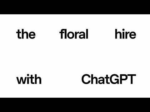 ChatGPT Helps Runs Small Business | The Floral Hire 영상 썸네일