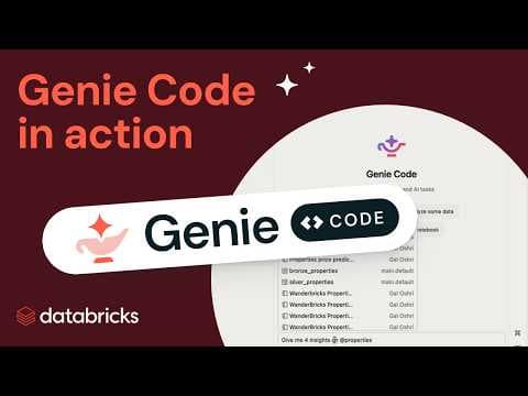 Genie Code in action - An end-to-end demo. 영상 썸네일