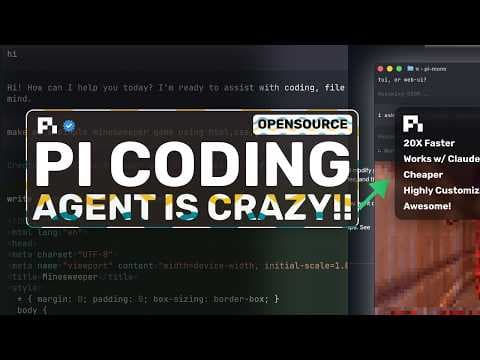 Pi Coding Agent: RIP Claude Code & OpenCode! This Opensource Coding Agent is JUST WAY BETTER! 영상 썸네일