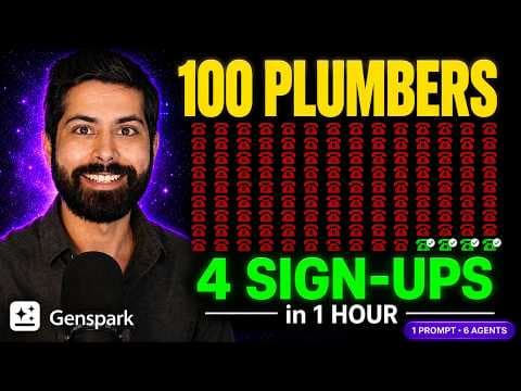 I Let AI Cold-Call 100 Plumbers (Genspark) 영상 썸네일