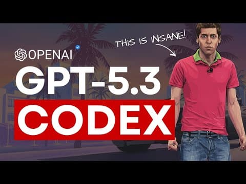 GPT-5.3-CODEX: New Codex App (Building a GTA Game)! 영상 썸네일