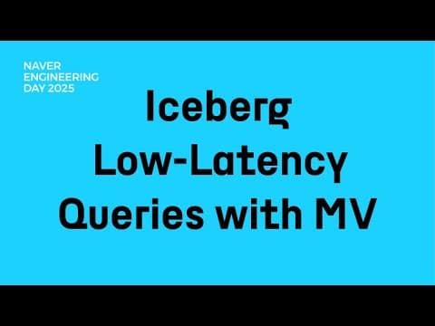 Iceberg Low-Latency Queries with Materialized Views (feat. 실시간 거래 리포트) 영상 썸네일